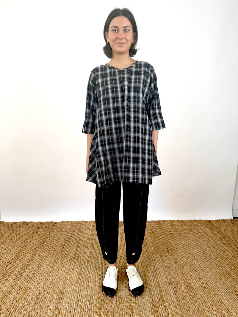Ariel Black Check Top