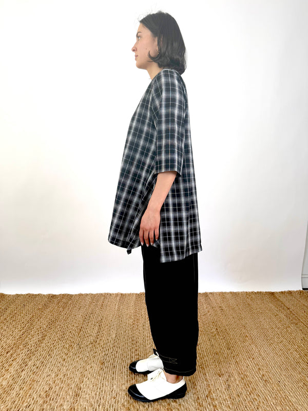 Ariel Black Check Top