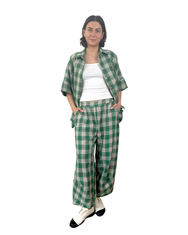 Marlon Green Check Shirt