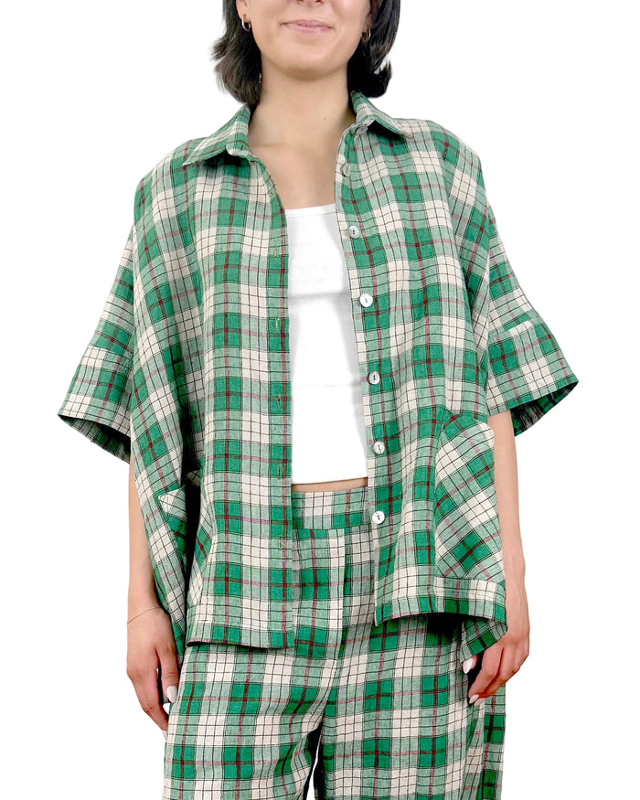 Marlon Green Check Shirt