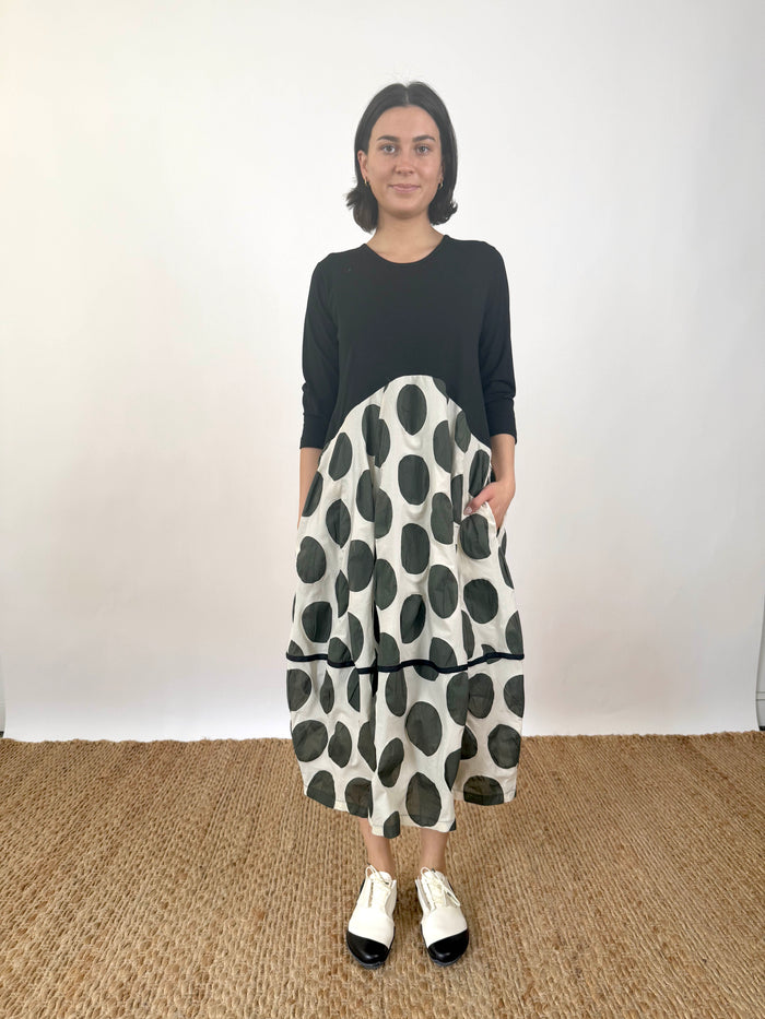 Archer Khaki Spot Dress