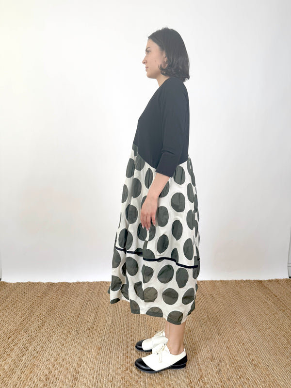 Archer Khaki Spot Dress