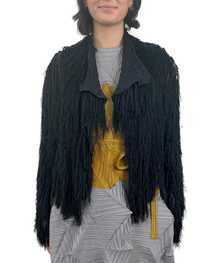 Hand Tied Silk Fringe Jacket