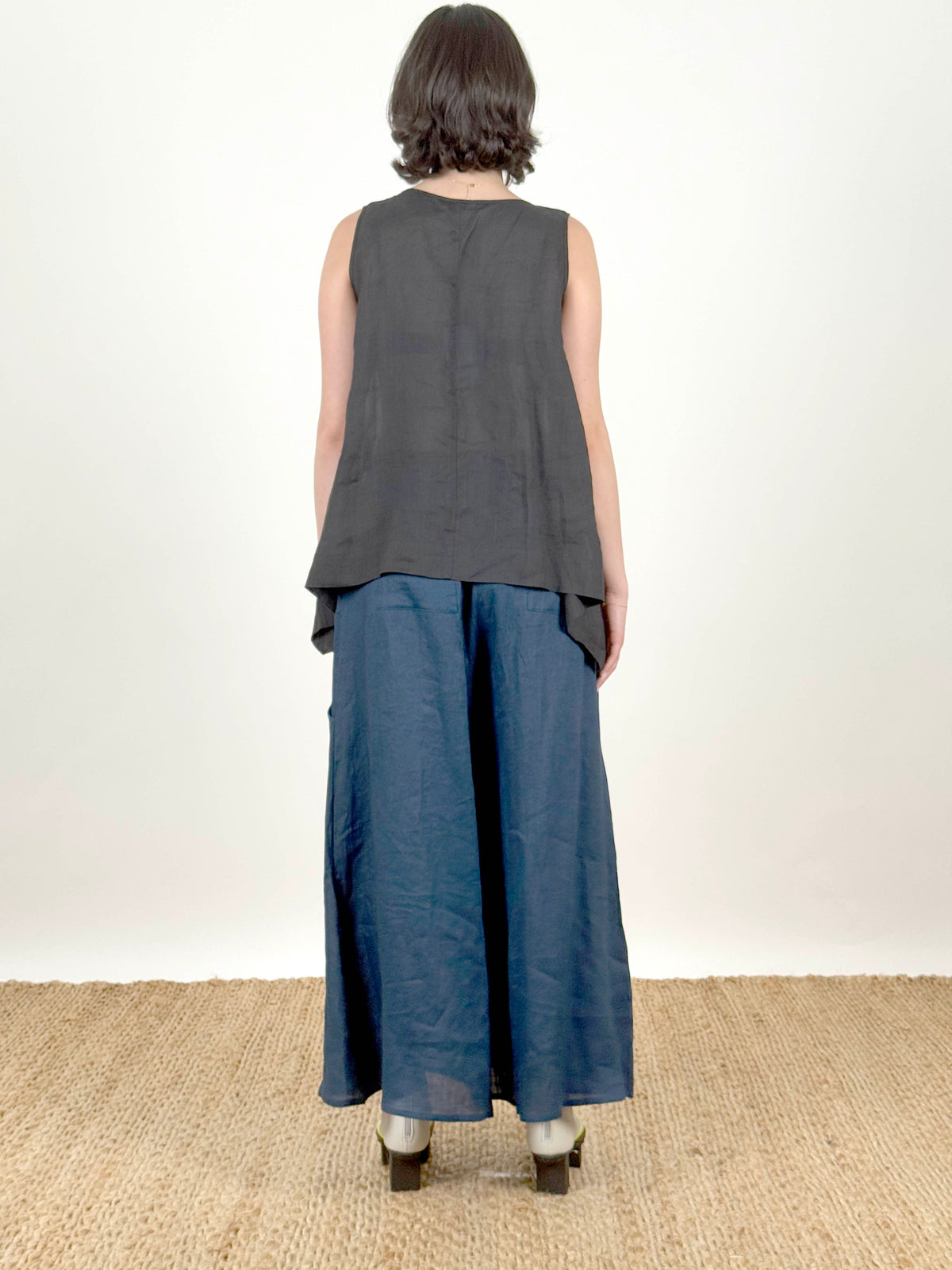 Sumi Black Frill Top