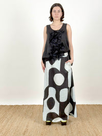 Sumi Black Frill Top