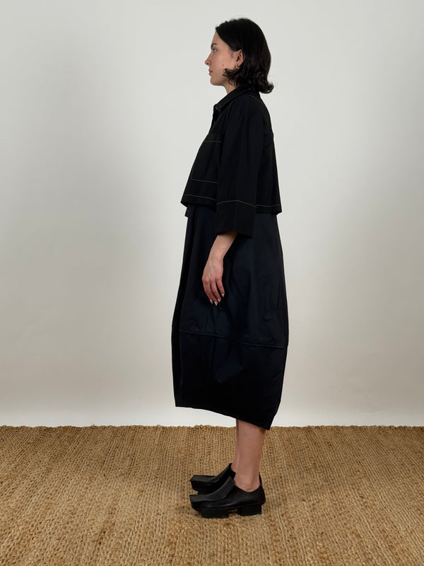 Shacket Misool Black Stitched