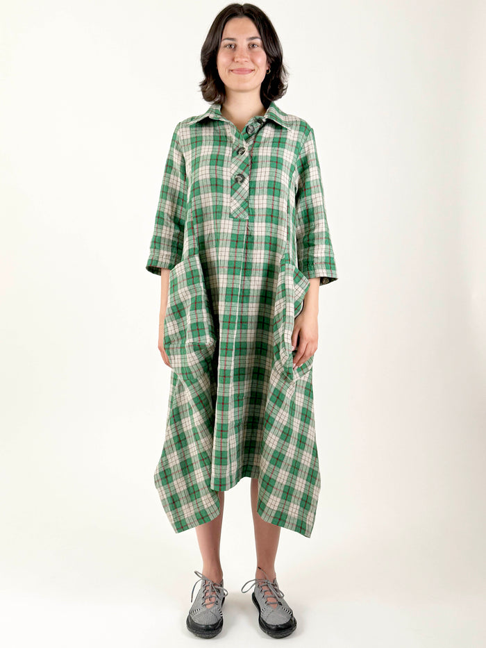 Elle Green Check Dress