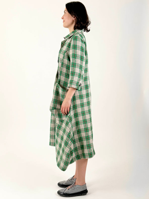 Elle Green Check Dress