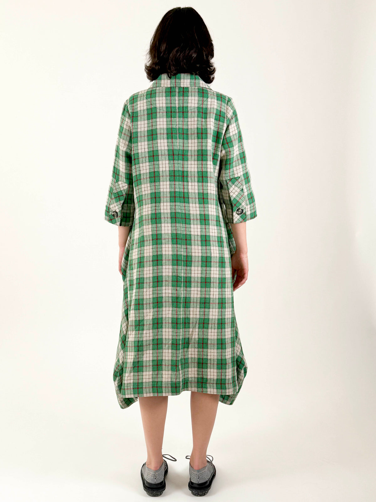 Elle Green Check Dress