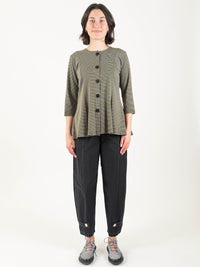 Becca Khaki Stripe Cardigan