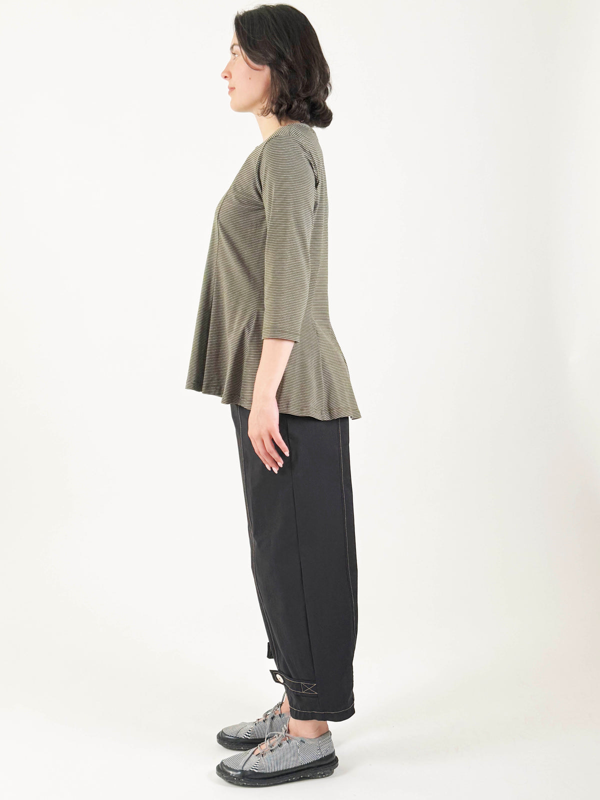 Becca Khaki Stripe Cardigan