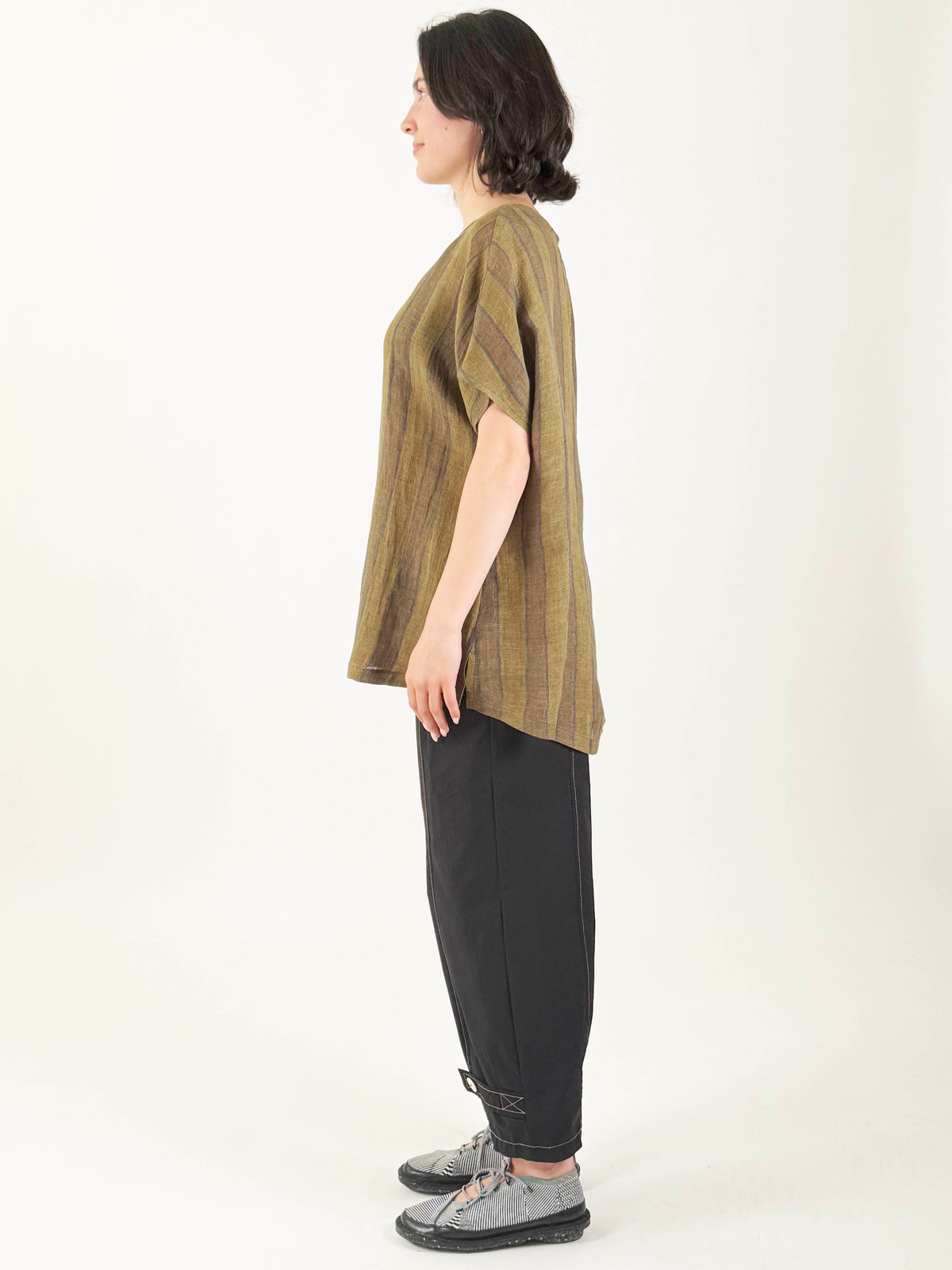 Shelley Olive Stripe Top