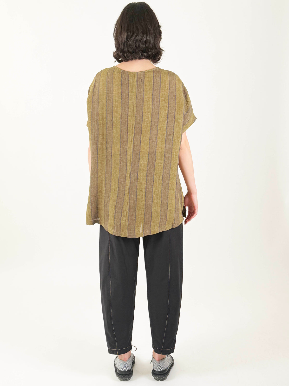 Shelley Olive Stripe Top