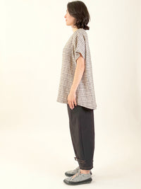 Shelley Black Check Top