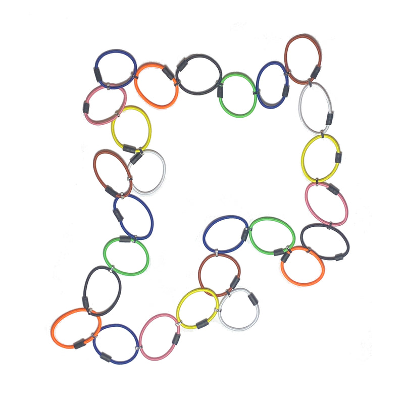 CB377- Long Loop Necklace in Multi