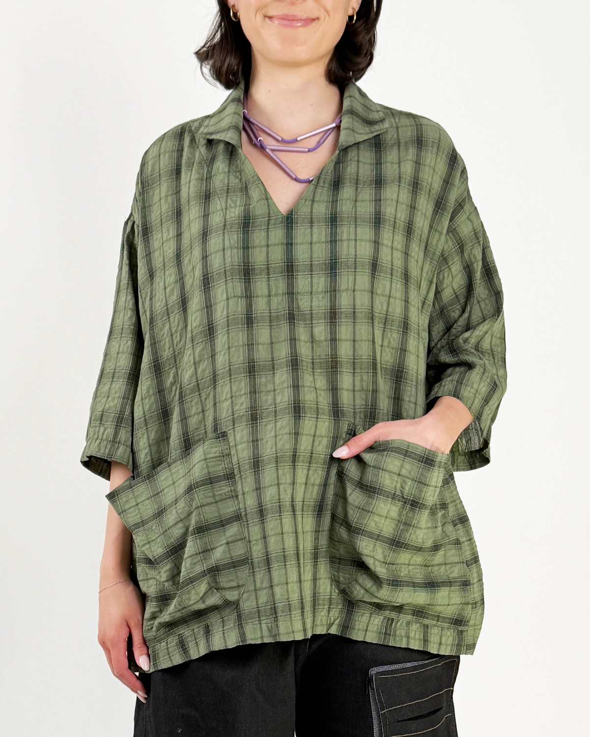Staci Green Check Top