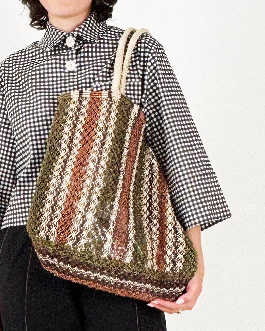 Barry Striped Olive Bag