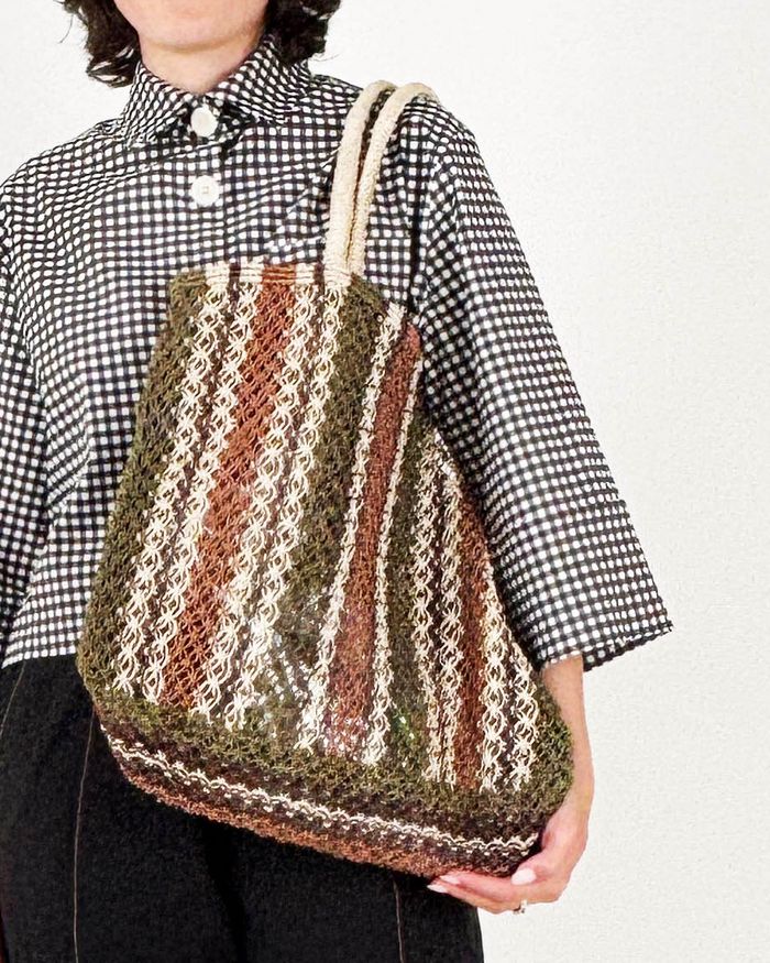 Barry Striped Olive Bag