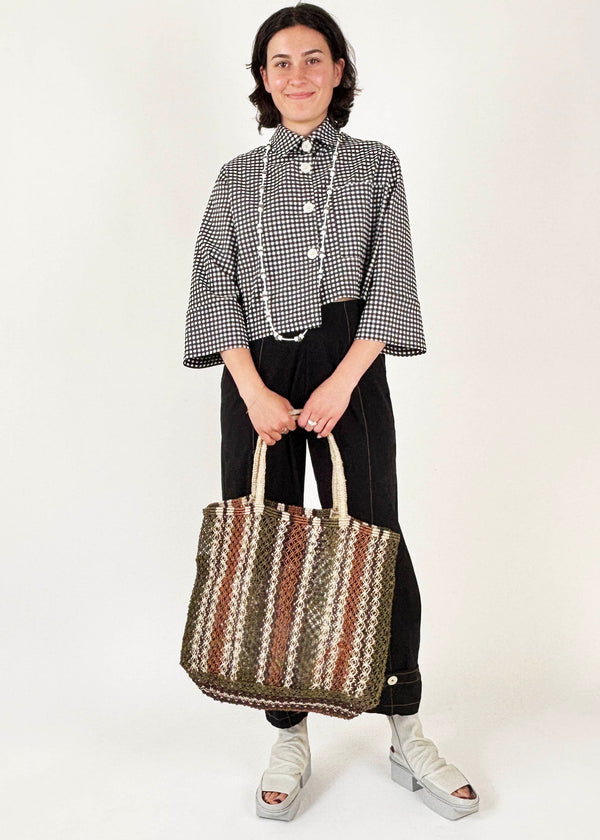 Barry Striped Olive Bag