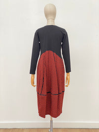 Archer Rouge Check Dress w/Long Sleeves