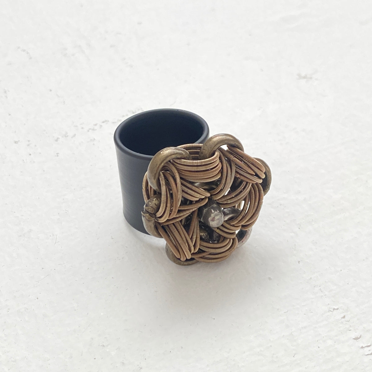 T326-AAlisa5 Flower Steel Ring