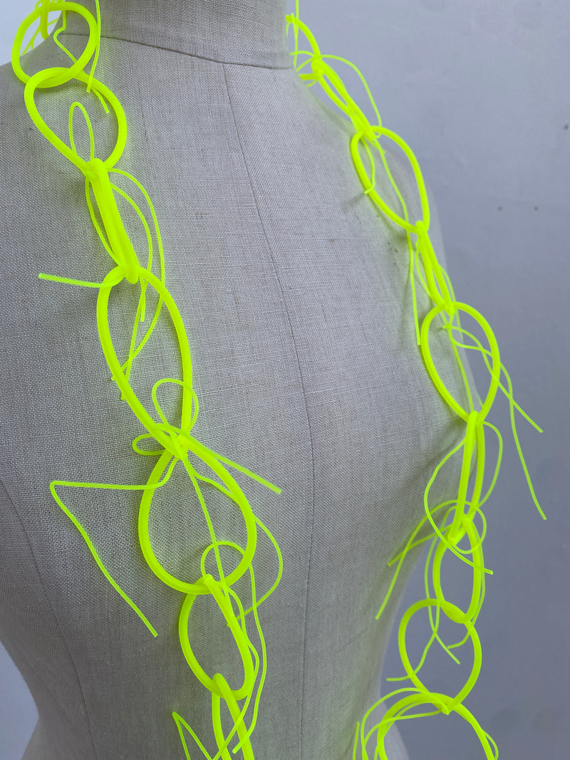 RG179 - Fiocco Necklace in Fluro Yellow