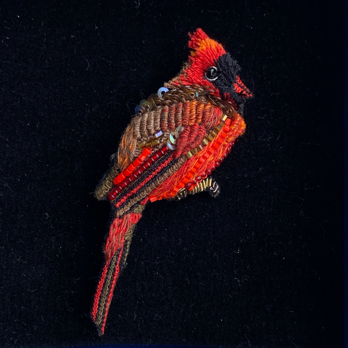 Red Cardinal Brooch