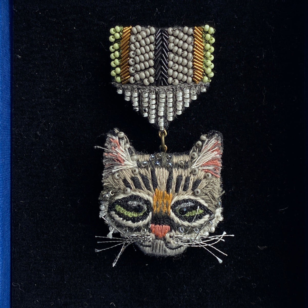 Cat Honor Medal Brooch