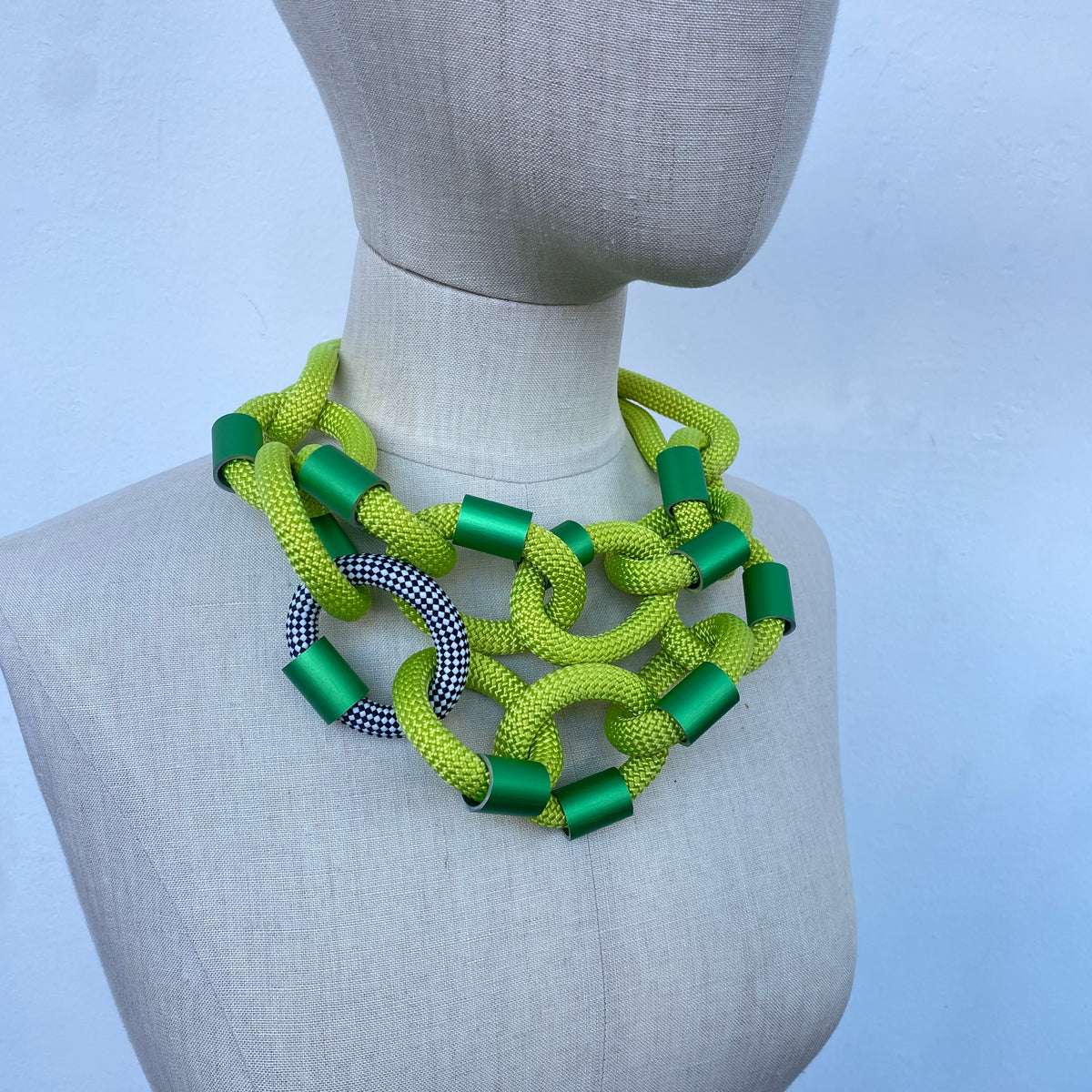 CB180 - Short Loop Necklace in Lime