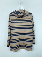 Lainy Pebble and Sand Stripe Top