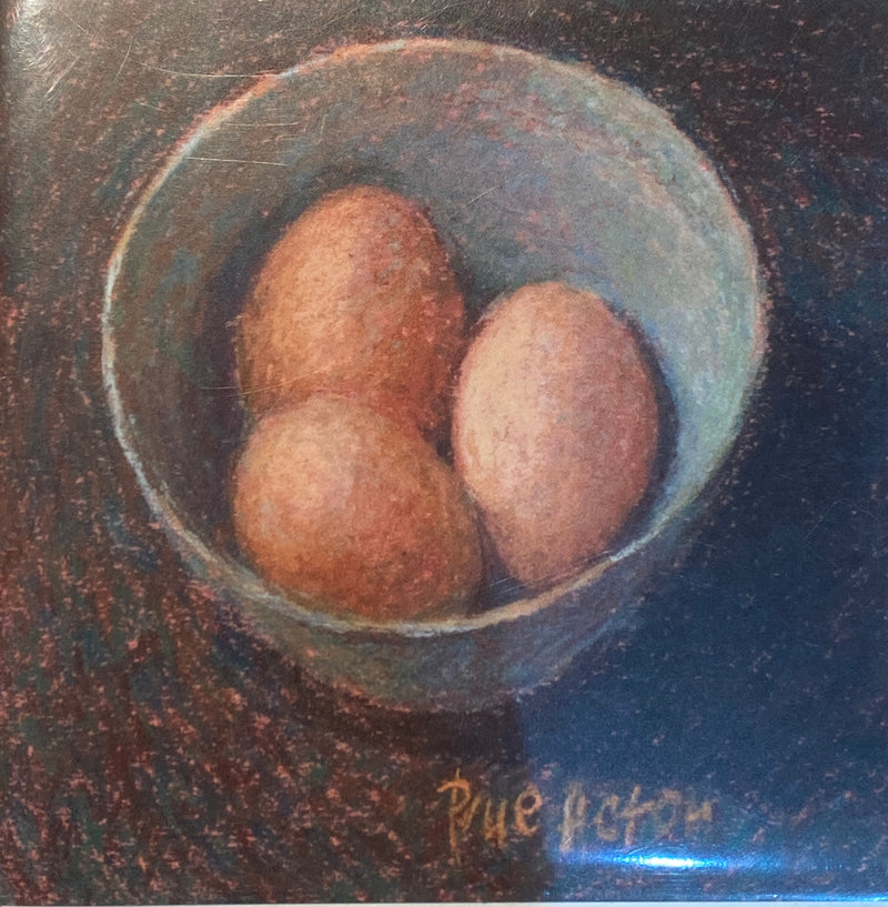 Prue Acton Card - Celadon Bowl, Three Brown Eggs