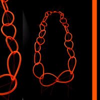 Kampala Neon Long Chain Necklace Orange