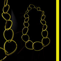 Kampala Neon Long Chain Necklace Yellow