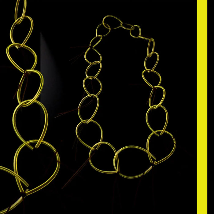 Kampala Neon Long Chain Necklace Yellow