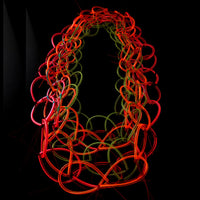 Kampala Neon Long Chain Necklace Orange