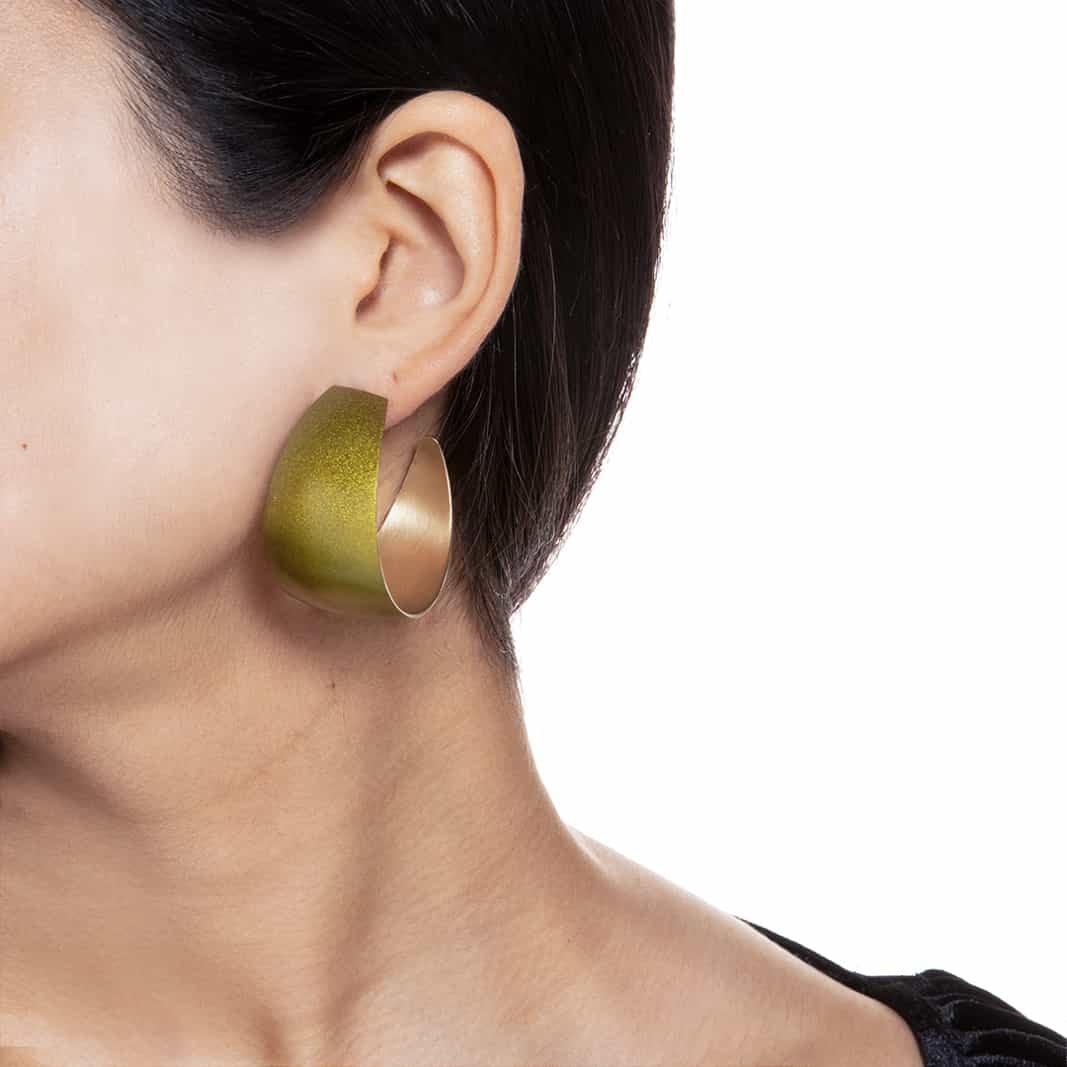 Green Cocoon Earrings
