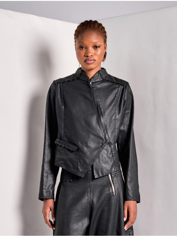 LB23-205 Jacket in Coated Lyocell – Tiffany Treloar