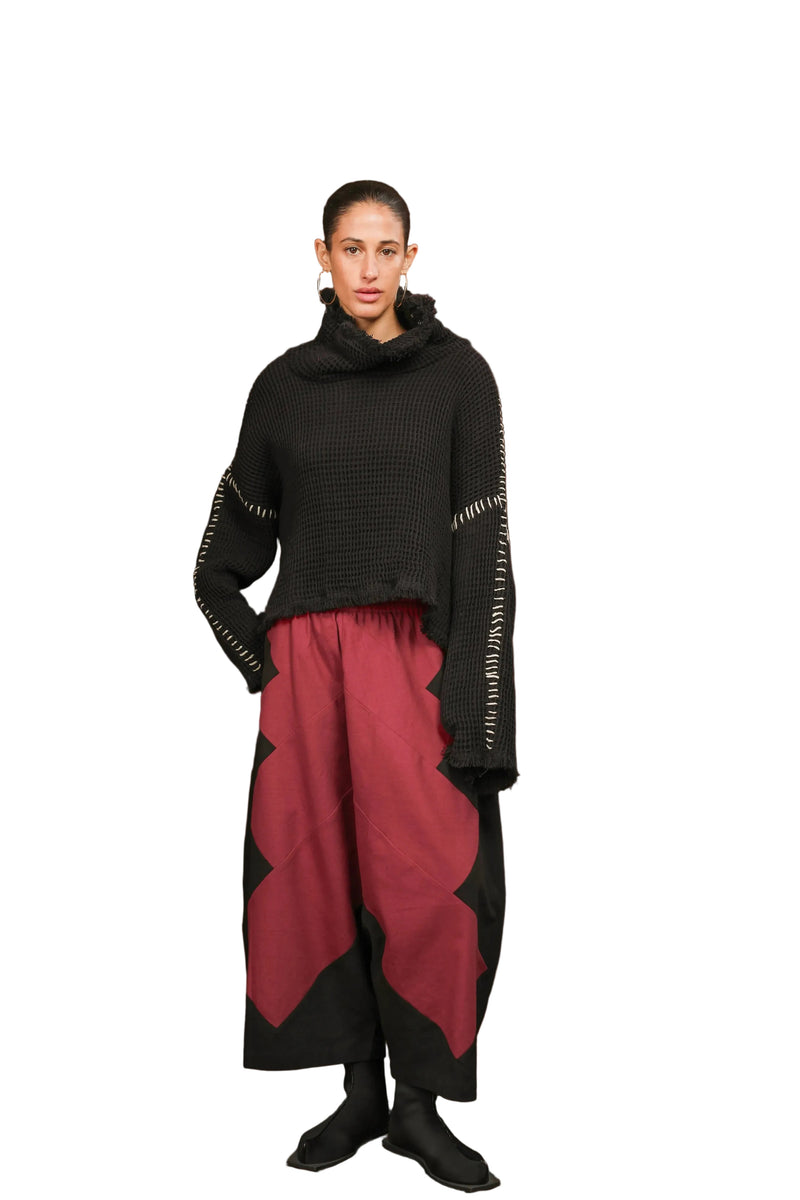 Atomic Pants Wine Red & Black
