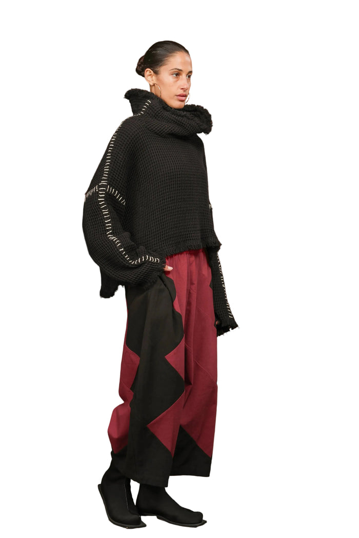 Atomic Pants Wine Red & Black