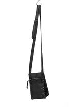Double Flat Black Leather Bag  SN-013