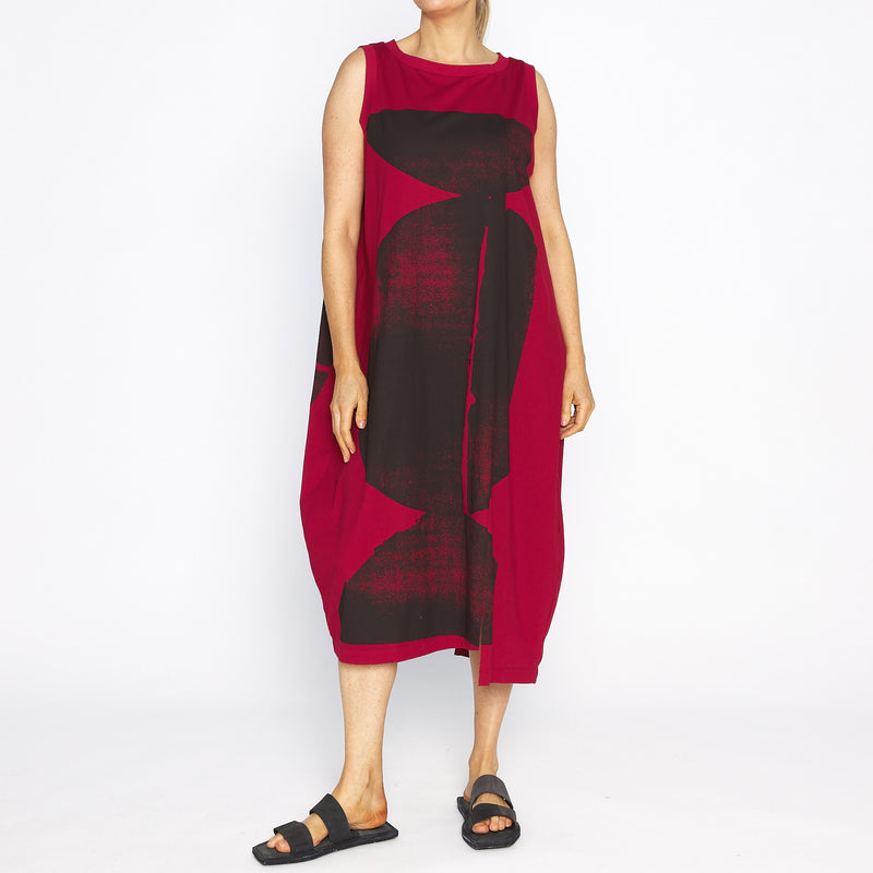 MU231-410 Red Dress Combo Print