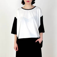 Maja Ivory Black Patch Top