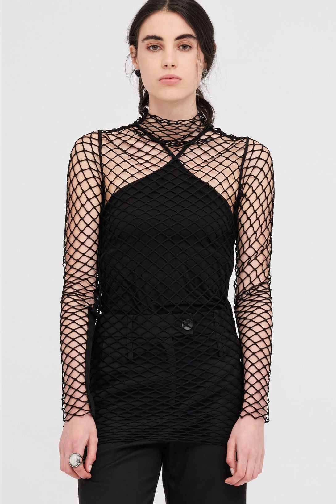 Mesh Contend Tunic Black