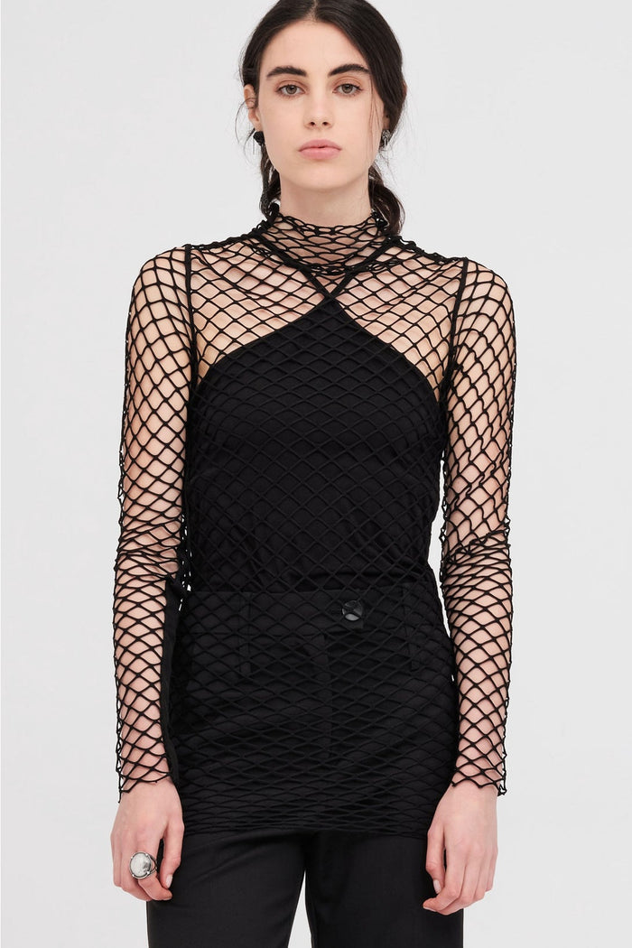 Mesh Contend Tunic Black