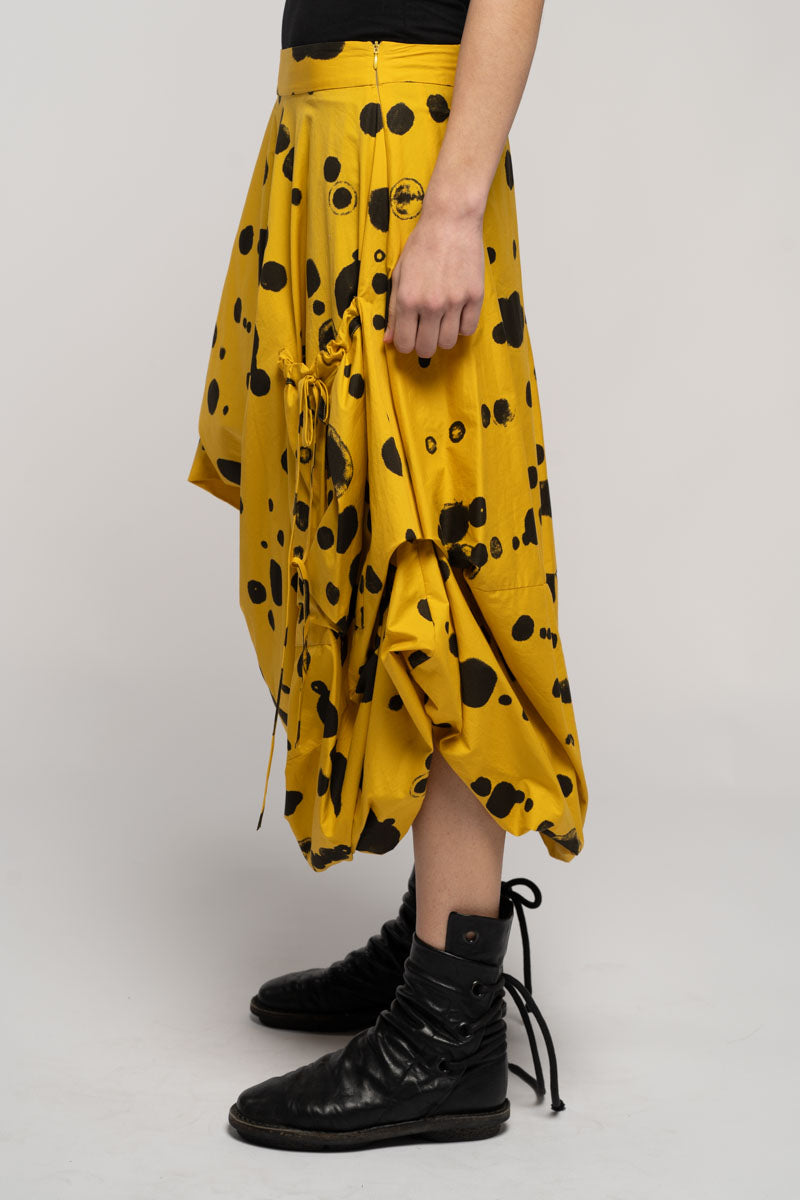 Oka Dot Skirt - Mustard