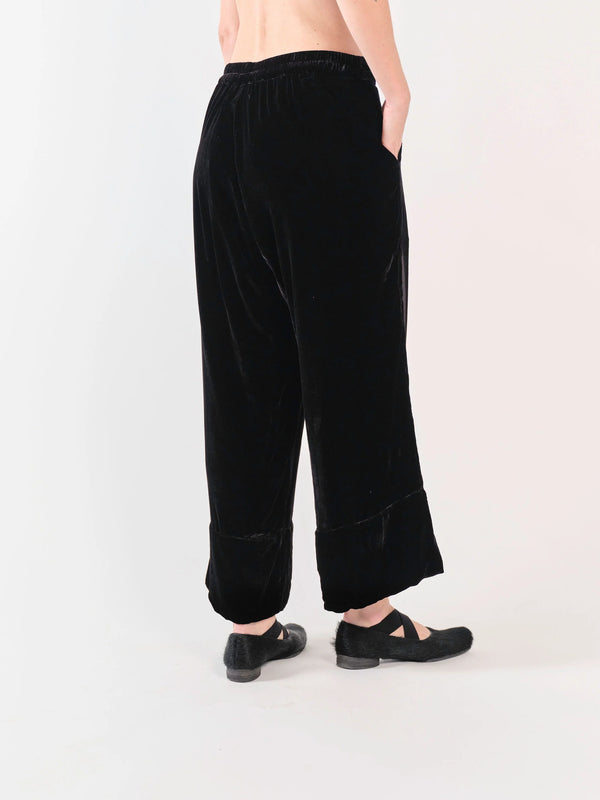 Leeton Black Velvet Pant