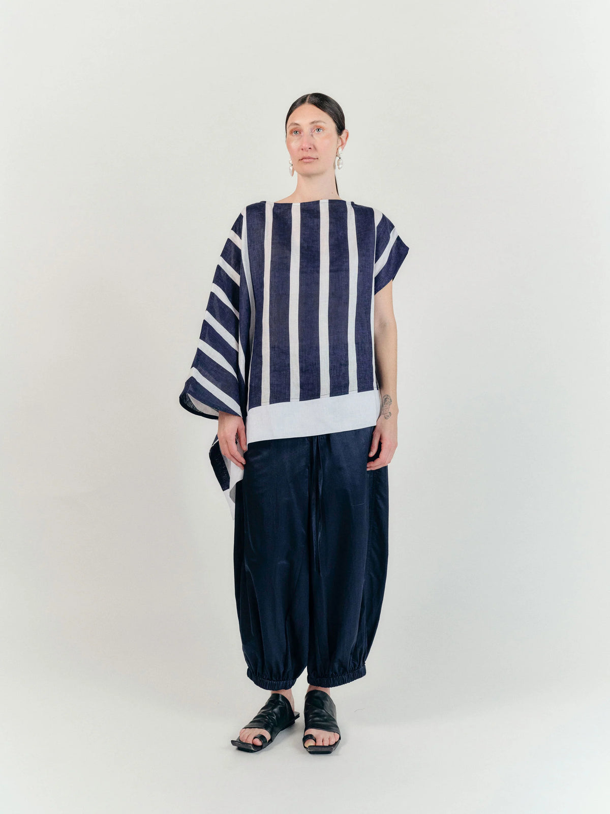 Asumi Top Navy & White Stripe