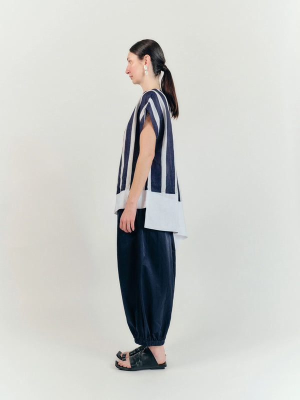 Asumi Top Navy & White Stripe