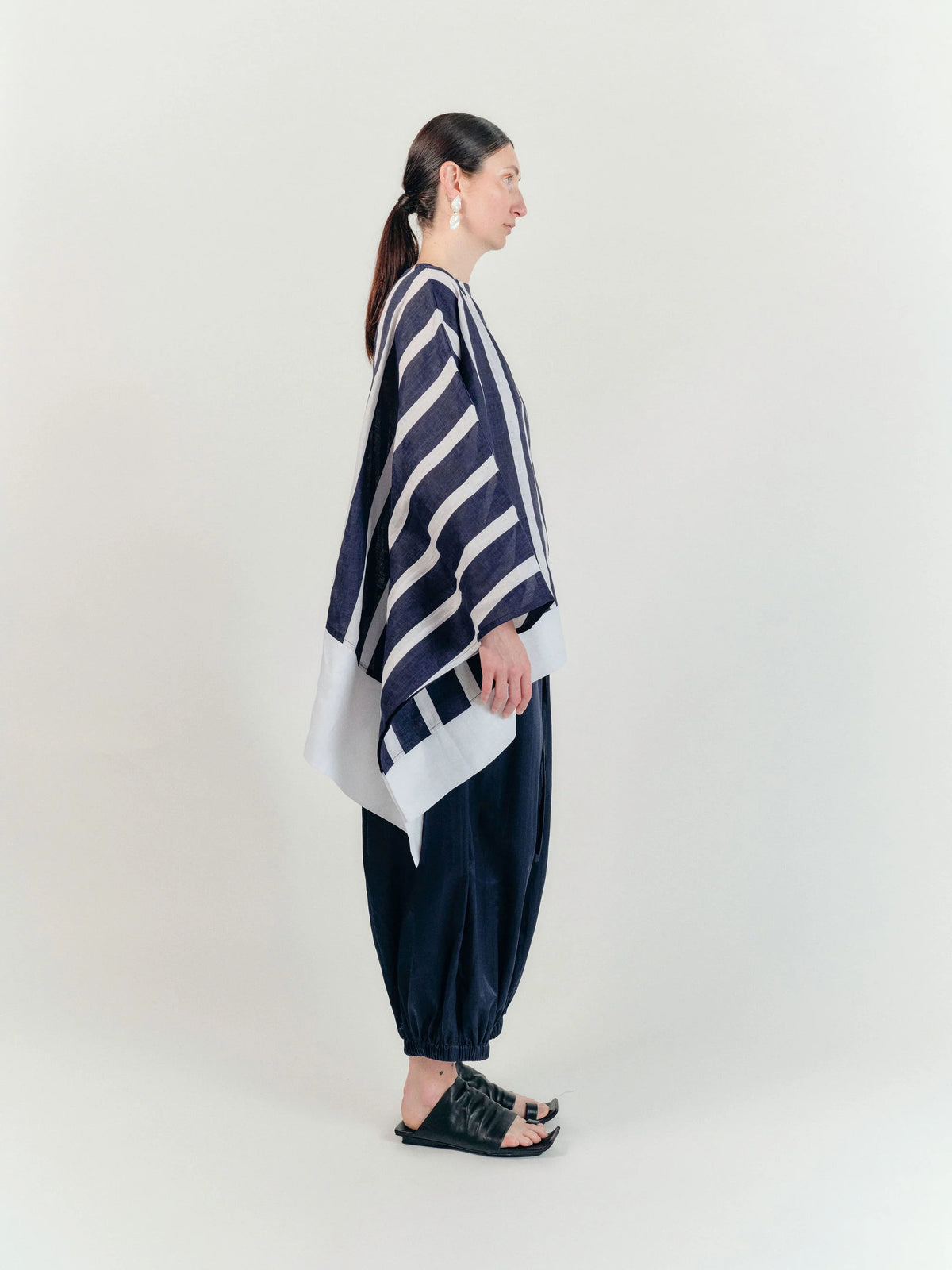 Asumi Top Navy & White Stripe