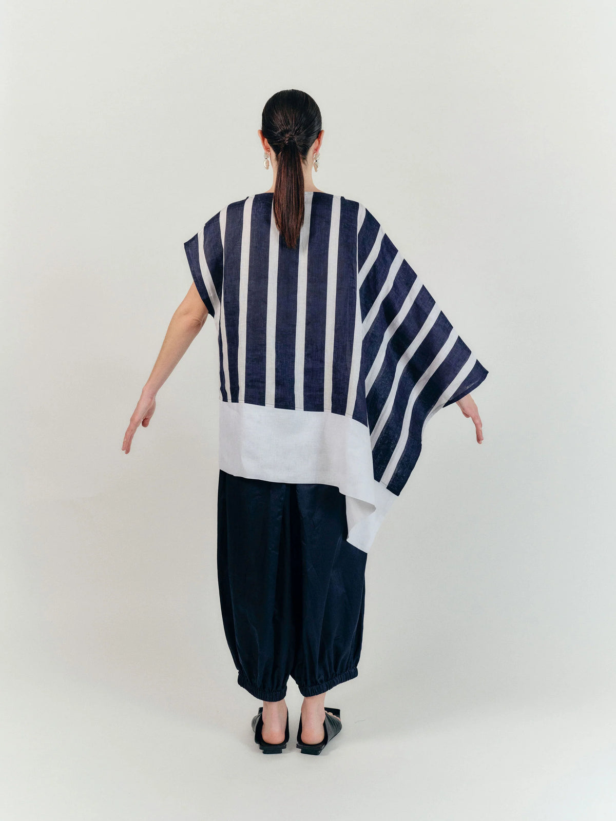 Asumi Top Navy & White Stripe